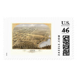Loda, IL Panoramic Map - 1869 Postage Stamps