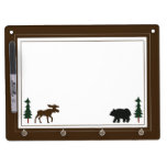 Lodge Bear & Moose Rustic Dry Erase Board