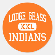 Lodge Grass - Indians - Junior - Lodge Grass Round Sticker