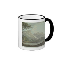 Lodore Rocks - fall & cottage distance (pen & ink Mug