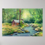LOG CABIN by SHARON SHARPE Posters