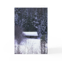 Log cabin  Christmas card