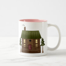 Log Cabin Home Mug