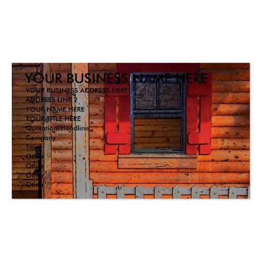 Log Cabin House Business Card (front side)