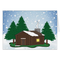 Log Cabin in the Snow cards