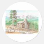 Log cabin in the Woods Sticker