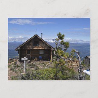 Log Cabin on Black Butte postcard