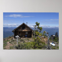 Log Cabin on Black Butte Print