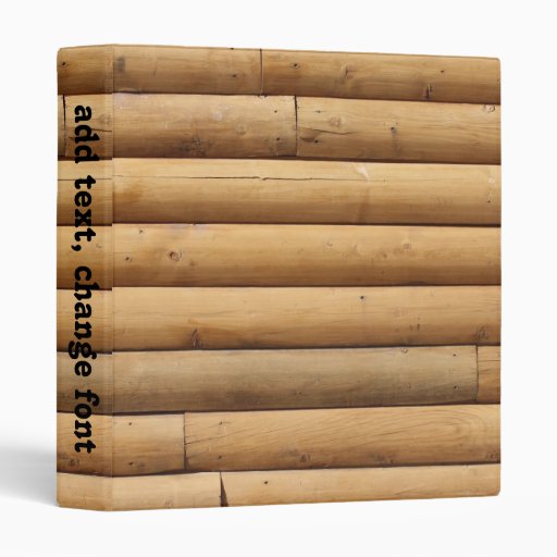 Log Cabin Siding Background 3 Ring Binder