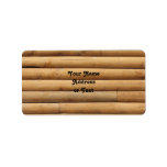 Log Cabin Siding Background Custom Address Labels