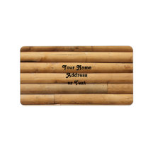 Log Cabin Siding Background Custom Address Labels