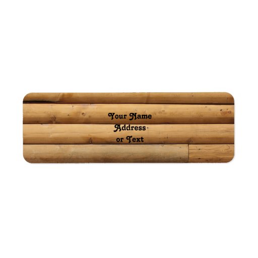 Log Cabin Siding Background Custom Return Address Labels