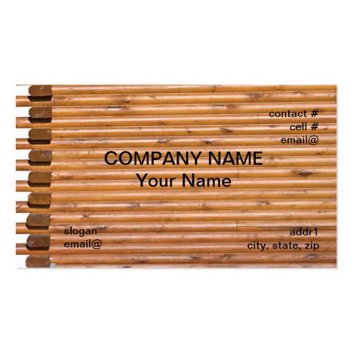 log cabin wall business cards