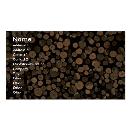 Log cord business card templates (front side)