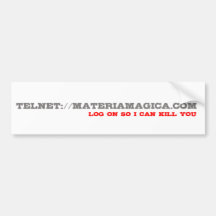 Log on Telnet - Bumper Sticker