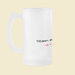 Log on Telnet - Glass Beer Mug