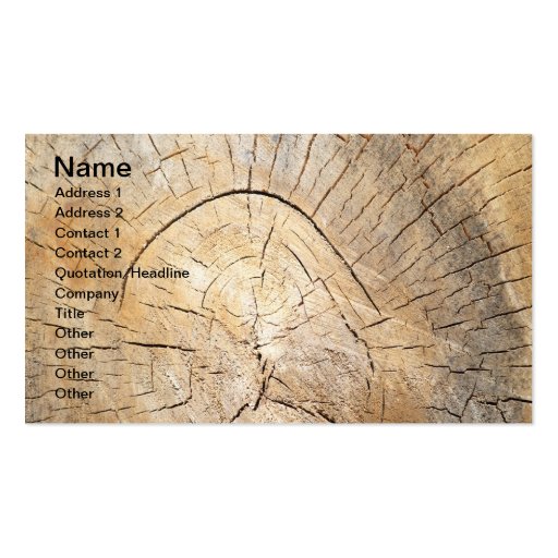 Log pattern business card templates