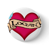 Logan - Custom Heart Tattoo T-shirts & Gifts buttons