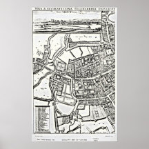 Loggan's map of Oxford, Eastern Sheet Posters