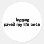 Logging Saved My Life Once Sticker