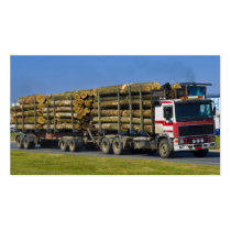 logging truck business card