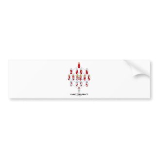 Logic Tesseract (Hasse Diagram) bumpersticker