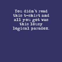 Logical paradox Women's dark tee t-shirts