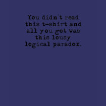 Logical paradox Women's light tee t-shirts