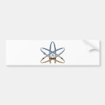 Logidea atheist atomic symbol bumper sticker