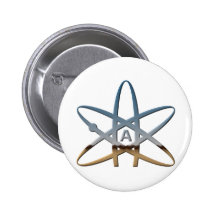 Logidea atheist atomic symbol pin