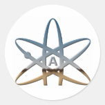 Logidea atheist atomic symbol sticker