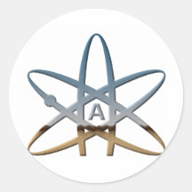 Logidea atheist atomic symbol sticker