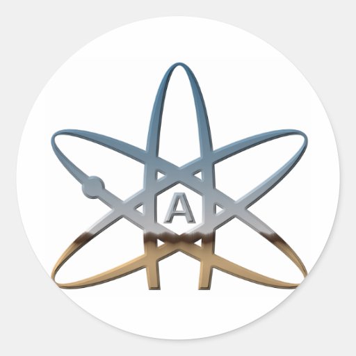 Logidea atheist atomic symbol sticker