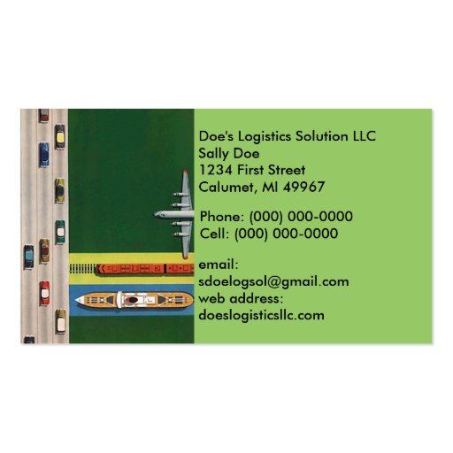 Logistics Transportation Move Goods Business Card