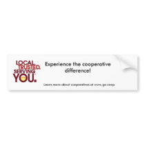 LOGO2010 copy, Experience the cooperative diffe... bumper stickers