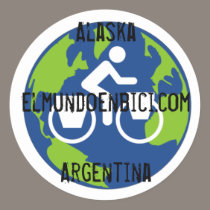 Logo, Alaska - Argentina, elmundoenbici.com stickers