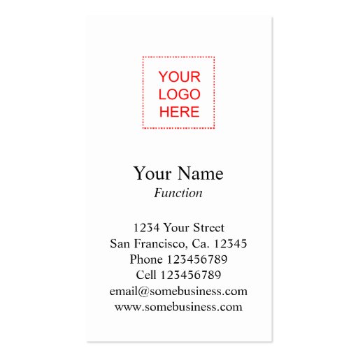Logo business card template | Vertical layout (front side)