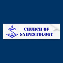logo, Church of Snipentology bumper stickers
