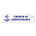 logo, Church of Snipentology bumper stickers by snipespoint logo, Church of Snipentology bumper stickers