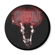 logo cow skull Button magnets