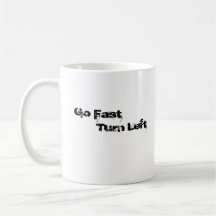 Logo, Go Fast Turn Left Coffee Mugs