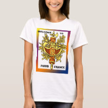 logo paris copy, PARIS , FRANCE, WELCOME , TO t-shirts