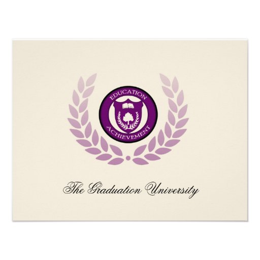 Logo School or University Graduation Announcements (front side)