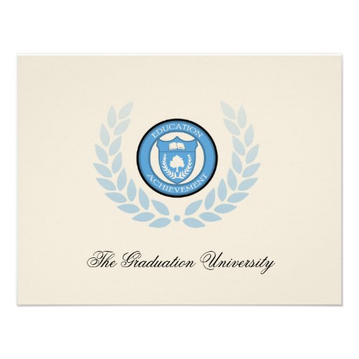Logo School or University Graduation Announcements (front side)