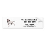 logo, The Confident K-9   631 427 4241, Dog Tra... Bumper Stickers