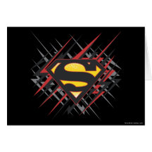Logo with Black and Red Strikes Greeting Cards