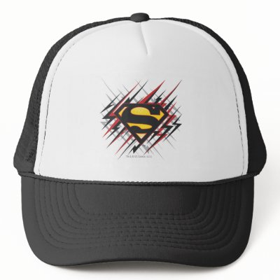 Logo with Black and Red Strikes hats