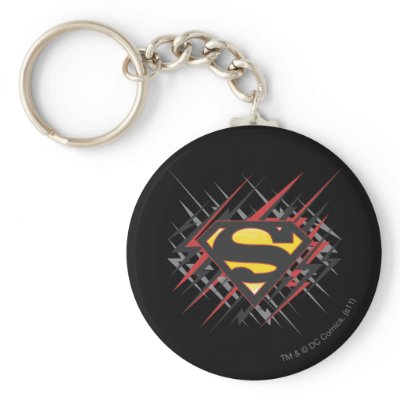Logo with Black and Red Strikes keychains
