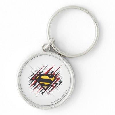 Logo with Black and Red Strikes keychains