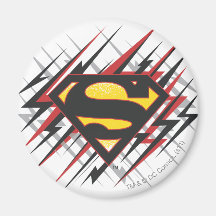 Logo with Black and Red Strikes Refrigerator Magnet